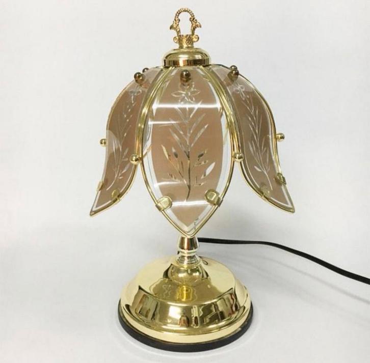 Retro Vintage 1960-70 tafellamp lamp Hollywood Regency-stijl, Huis en Inrichting, Lampen | Tafellampen, Zo goed als nieuw, Minder dan 50 cm