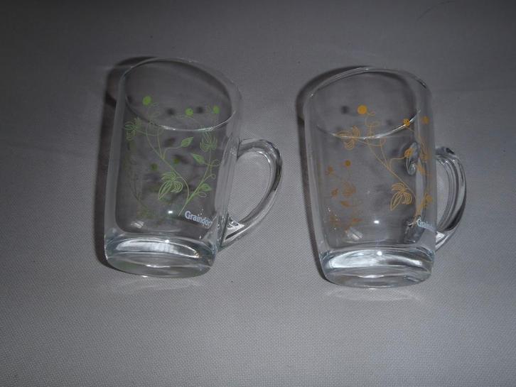 2 glazen bekers van Graindor, Huis en Inrichting, Keuken | Servies, Nieuw, Kop(pen) en/of Schotel(s), Glas, Ophalen of Verzenden