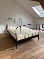 metalen bed zwart 1,4mx2m, Huis en Inrichting, Ophalen, Zwart, Romantisch, 140 cm