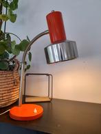 Metalen bureaulamp (oranje/chrome) jaren 70, Antiek en Kunst, Ophalen of Verzenden