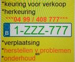 Z-plaat keuring voor verkoop, transport 0499 408 777, Auto diversen, Overige Auto diversen, Ophalen of Verzenden
