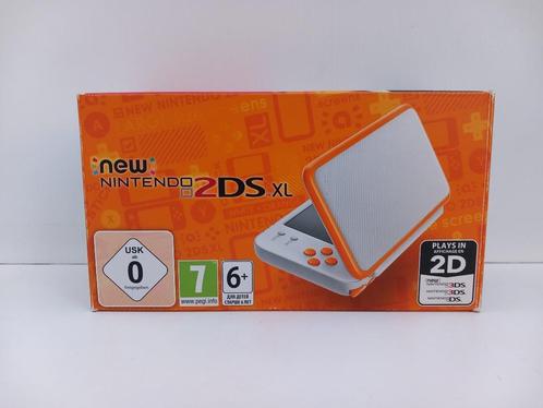 new Nintendo 2DS XL (wit/oranje)(CIB)(ZGAN), Games en Spelcomputers, Spelcomputers | Nintendo 2DS en 3DS, Zo goed als nieuw, 2DS