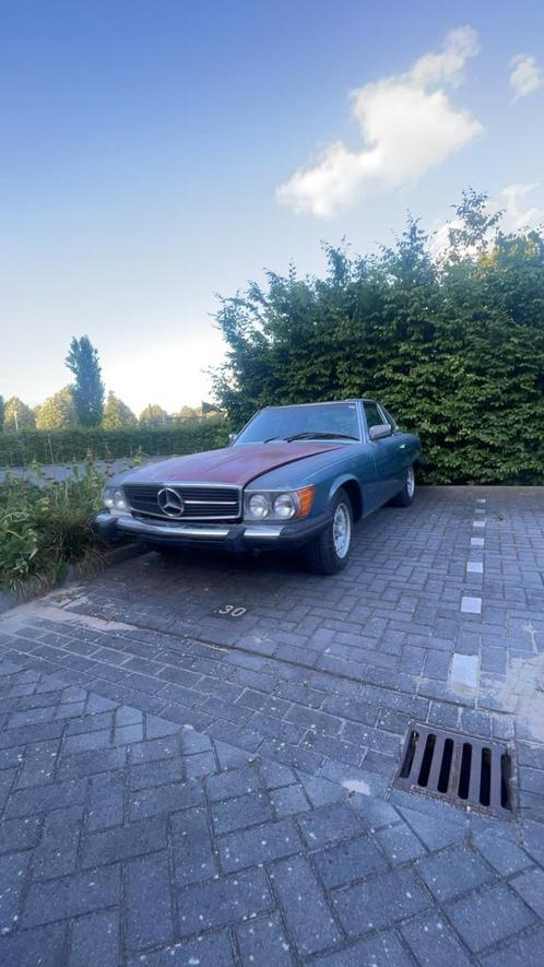 Mercedes SL-klasse 450 SL 1976, Auto's, Mercedes-Benz, Particulier, SL, Benzine, Cabriolet, 3 deurs, Automaat, Blauw, Beige, Kunstmatig leder