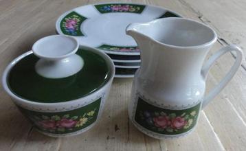 SALE Vintage roomstelletje, roze roosjes, Winterling beschikbaar voor biedingen