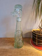 Vintage glazen karaf fles hond poedel, Ophalen of Verzenden