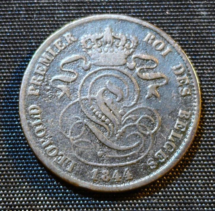 2 cent 1844 (minder frequent) - Leopold I, Postzegels en Munten, Munten | België, Losse munt, Verzenden