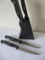 T&T Design set steakmessen (6 stuks) met houder, Nieuw, Ophalen of Verzenden, Los bestek, Inox of Chroom