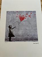 Banksy lithographie Ballon girl butterflies limité+certifica, Antiquités & Art
