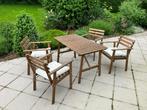 Table et chaises de jardin, Comme neuf, Bois, 4 places, Enlèvement