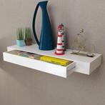 Etagère murale avec tiroir flottant MDF blanc, Maison & Meubles, Accessoires pour la Maison | Étagères murales & Rayons de bibliothèque