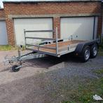 Platte aanhangwagen van 750 kg voor het vervoer van motorfie, Ophalen, Zo goed als nieuw