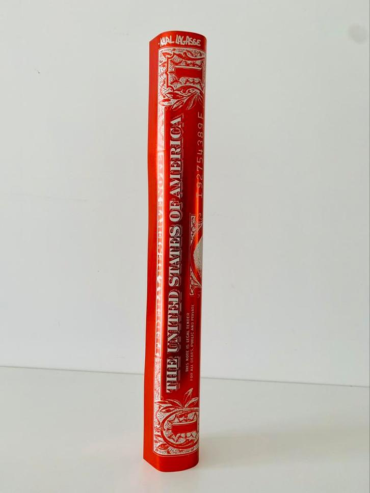 One Dollar Rolls Red USA - Karl Lagasse, Antiek en Kunst, Kunst | Designobjecten, Ophalen of Verzenden