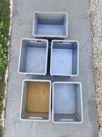 5 curver boxen grijs (lot), Ophalen, Gebruikt