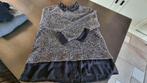 Mel1) Mooie sluier "trapeze" trui, en glanzende T44, Verzenden, DU PLAISIR A LA MODE, Zwart, Maat 42/44 (L)