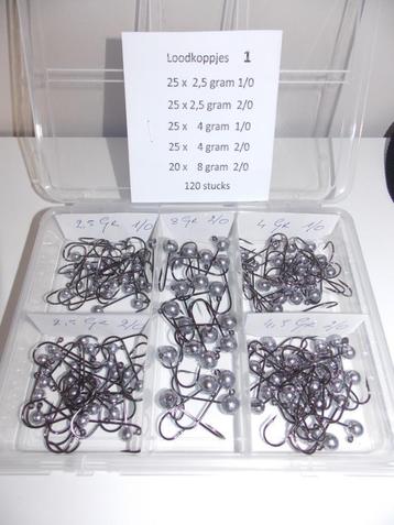 Boxen loodkoppjes baars -snoekbaars  beschikbaar voor biedingen