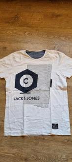 witte t-shirt Jack & Jones maat smal, Kleding | Heren, T-shirts, Wit, Ophalen of Verzenden, Maat 46 (S) of kleiner, Gedragen