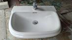 Lavabo Roca (wit) met kraan, Doe-het-zelf en Bouw, Sanitair, Ophalen, Gebruikt, Steen, Wastafel