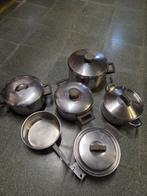 Set inox stoofpotten, Huis en Inrichting, Keuken | Potten en Pannen, Ophalen, Gebruikt, Inox