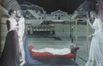 PAUL DELVAUX / LE RENDEZ-VOUS / KLEUROFFSET / 69x100cm / SIG, Ophalen of Verzenden