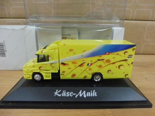 1:87 Herpa 145992 Scania H 96 Käse-Maik box-type truck, Hobby en Vrije tijd, Modelauto's | 1:87, Zo goed als nieuw, Bus of Vrachtwagen