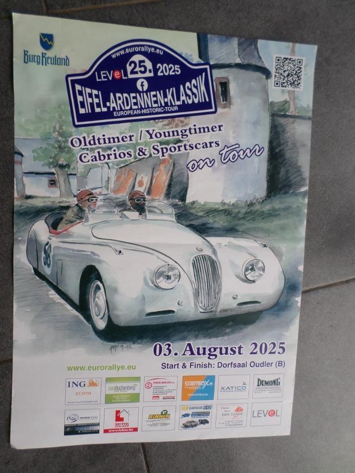 Eifel-Ardennen-Klassik - affiche 60x40 - 2025, Verzamelen, Posters, Gebruikt, Sport, A1 t/m A3, Rechthoekig Staand, Ophalen of Verzenden