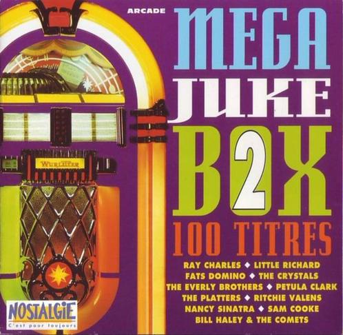 1332 - MEGA JUKE BOX 2 - 100 TITRES - 4CD/BOX - NIEUW, CD & DVD, CD | Rock, Neuf, dans son emballage, Rock and Roll, Envoi