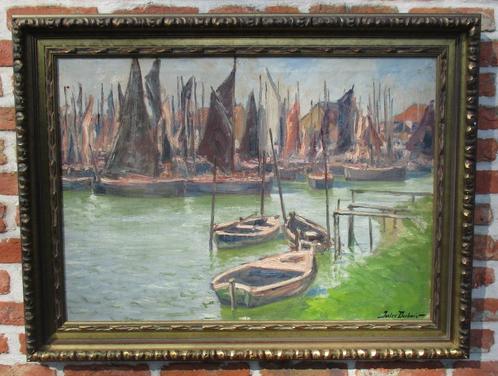 Jules Dubois (1888 - 1958) Dans le port, Antiquités & Art, Art | Peinture | Classique, Enlèvement ou Envoi
