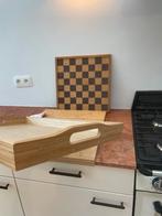 Schaakbord en schaakset hout, Hobby en Vrije tijd, Denksport en Puzzels, Ophalen of Verzenden, Zo goed als nieuw
