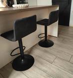 Twee mooie Barkrukken zwart verstelbaar, Huis en Inrichting, Ophalen, Zo goed als nieuw, 2 krukken, Metaal