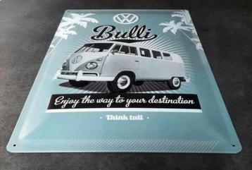 Vw Bulli / nostalgic art/ metalen wandbord beschikbaar voor biedingen