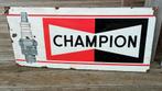 Panneau d'affichage en émail Champion vers 1950, Comme neuf, Enlèvement ou Envoi, Panneau publicitaire