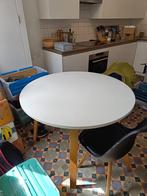 Tafel en stoelen, Maison & Meubles, Tables | Tables à manger, Comme neuf, 100 à 150 cm, 100 à 150 cm, Rond
