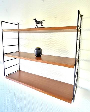  ✔️ Teakhouten plank Sring van Nisse Strinning Vintage 70s beschikbaar voor biedingen