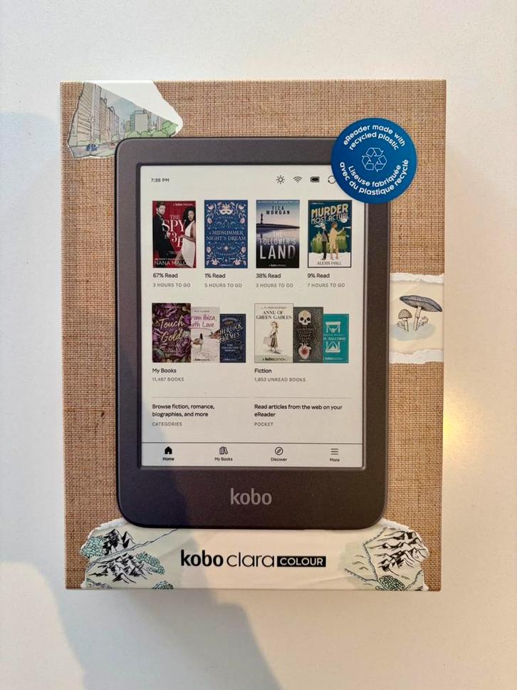 KOBO E-Reader Clara Colour - Zwart, Computers en Software, E-readers, Nieuw, Ophalen