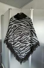 Poncho - Zwart - Grijs - Touwtjes - Dames - TU - €5, Noir, Porté, Enlèvement, Bel & Bo