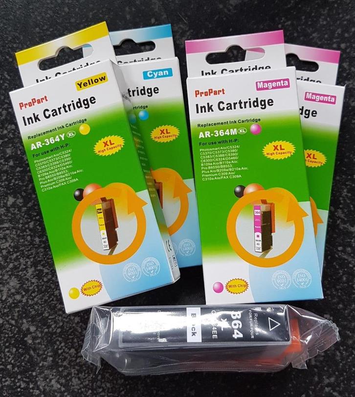 Inkt cartouches HP364 XL compatibel, Computers en Software, Printerbenodigdheden, Nieuw, Cartridge, Ophalen of Verzenden