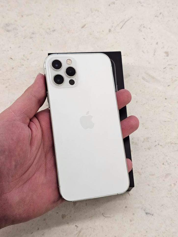 IPHONE 12 PRO 5G 128GB SILVER, Telecommunicatie, Mobiele telefoons | Hoesjes en Screenprotectors | Apple iPhone, Zo goed als nieuw