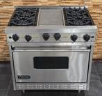 🔥Luxe Fornuis Viking 90 cm rvs GASOVEN Teppan Yaki grill, 60 cm of meer, Ophalen of Verzenden, Zo goed als nieuw, Energieklasse A of zuiniger