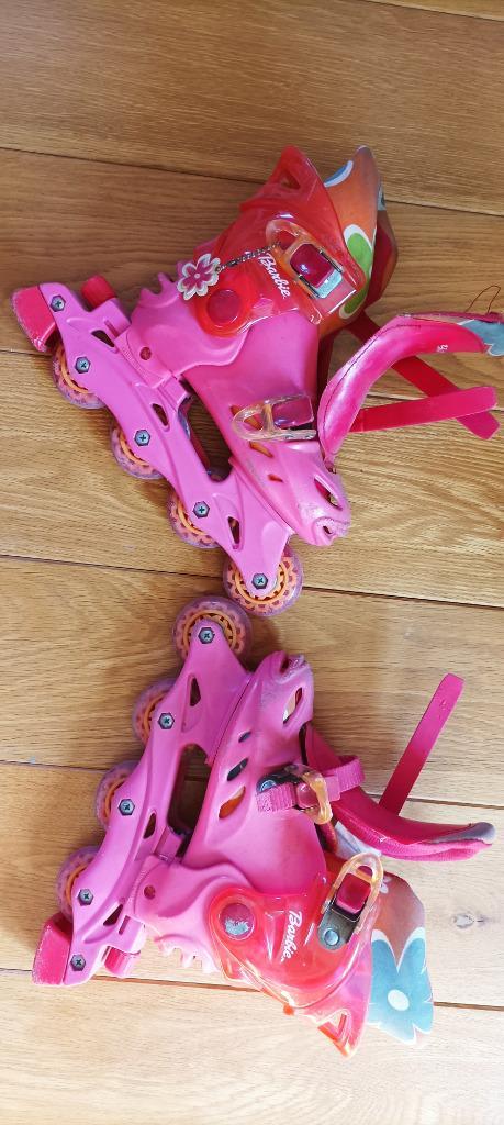 Barbies 10J/12J rolschaatsen (T. 28/31), Kinderen en Baby's, Speelgoed | Buiten | Rolschaatsen, Gebruikt, Kinderen, Ophalen of Verzenden