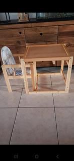 Chaise haute en bois naturel 2 en 1, Ophalen, Zo goed als nieuw, Overige typen