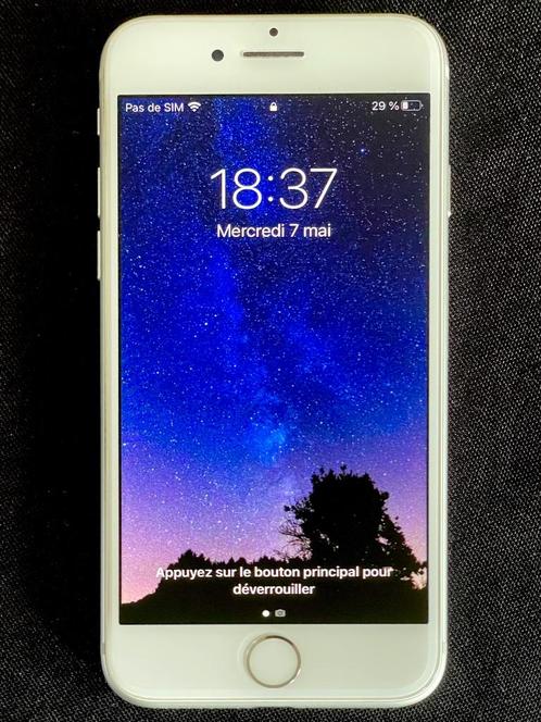 iPhone 7 blanc 32Go, Telecommunicatie, Mobiele telefoons | Apple iPhone, Gebruikt, 32 GB, Zonder abonnement, Zonder simlock, iPhone 7