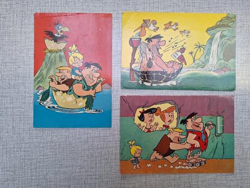 Hanna Barbera Flintstones - 3 postkaarten 1964, Collections, Personnages de BD, Utilisé, Image, Affiche ou Autocollant, Autres personnages