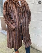 Vintage faux fur mantel bruin, Ophalen of Verzenden, Zo goed als nieuw, Maat 36 (S), Bruin