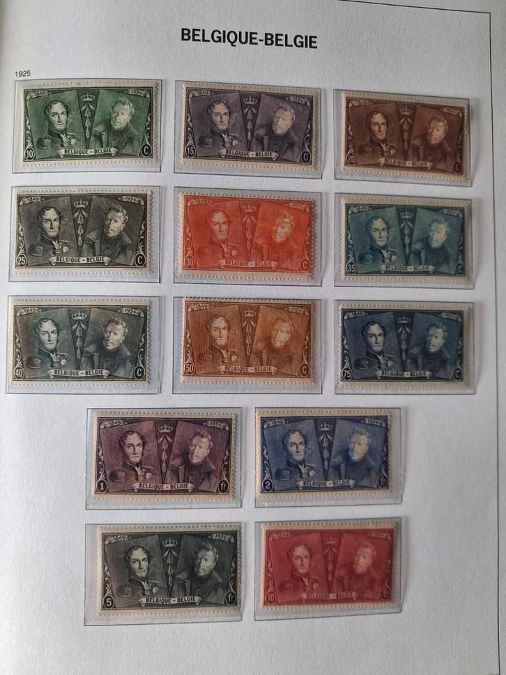 België OBP 221-233 postfris jaar 1925, Postzegels en Munten, Postzegels | Europa | België, Postfris, Postfris, Ophalen of Verzenden