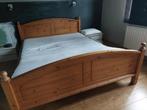lit 2 personnes 1.60x2.00 m, Huis en Inrichting, Slaapkamer | Bedden, Ophalen, Gebruikt, Bruin, Tweepersoons