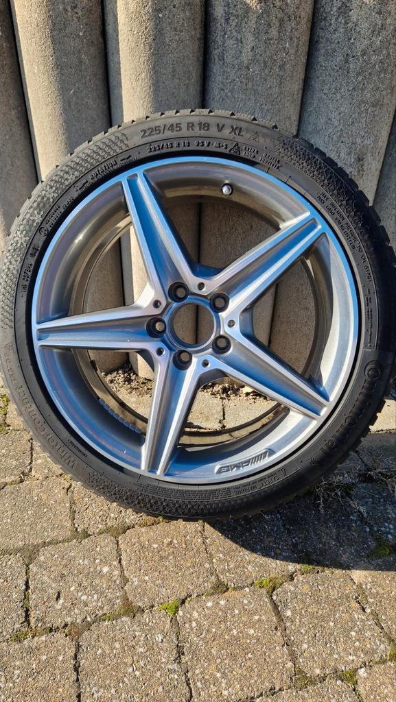 AMG Velgen - Mercedes C-klasse - Winterbanden, Auto-onderdelen, Banden en Velgen, Band(en), Winterbanden, Gebruikt, Ophalen