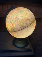 Globe terrestre avec lampe, Gebruikt, Ophalen, Verlicht