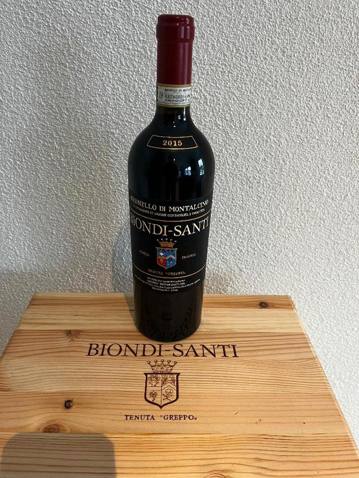 Biondi-Santi Brunello Di Montalcino Tenuta Greppo 2015, Collections, Vins, Neuf, Vin rouge, Italie, Pleine, Enlèvement ou Envoi