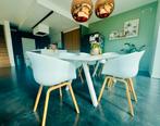 8 HAY stoelen in wit met tafel, Ophalen, Kunststof, Gebruikt, Wit