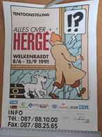 Kuifje Tintin Affiche Welkenraedt 1991, Verzamelen, Ophalen of Verzenden, Kuifje, Zo goed als nieuw, Plaatje, Poster of Sticker